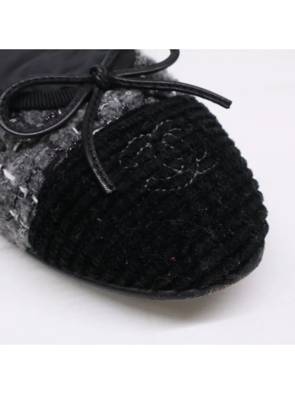 Chanel Ballerina CC Logo Tweed Ballet Shoes